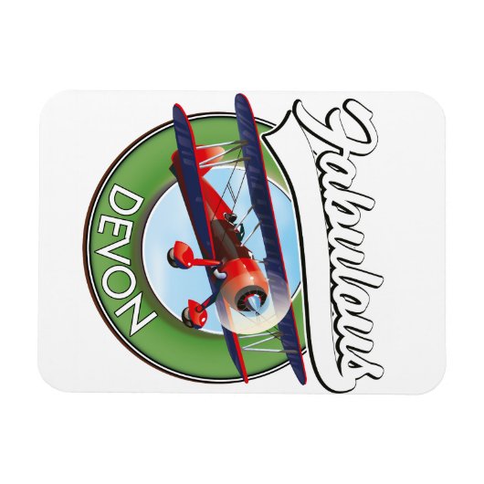 Fabulous Devon Reise Patch. Magnet (Horizontal)