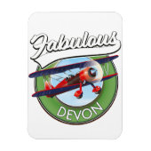 Fabulous Devon Reise Patch. Magnet (Vertikal)