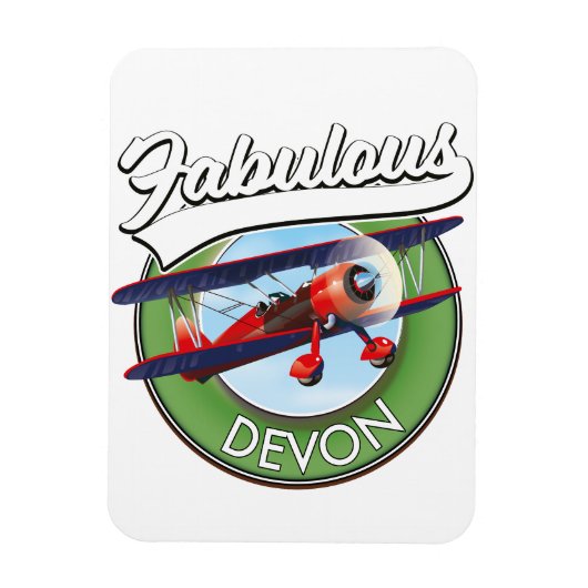 Fabulous Devon Reise Patch. Magnet (Vertikal)