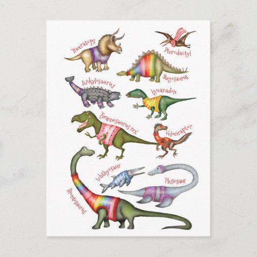 Fabulous Dinosaurier Postkarte (Vorderseite)