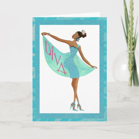 "Fabulous Diva"-Karte Karte (Vorderseite)