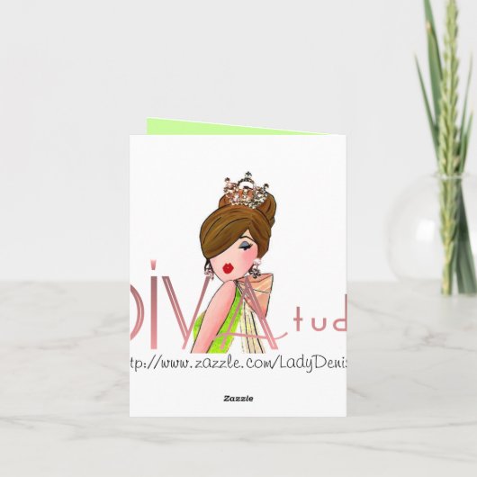 Fabulous Diva Notecards Karte (Rückseite)