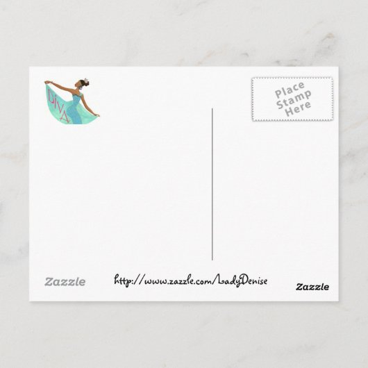 Fabulous Diva Postkarte (Rückseite)