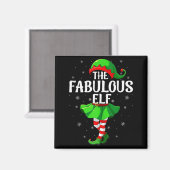 Fabulous Elf Christmas Girls Women Elf Squad Xmas Magnet (Vorderseite/Rückseite)