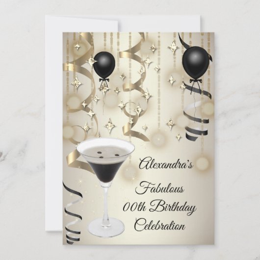 Fabulous Espresso Martini Cocktail Party Save The Date (Vorderseite)