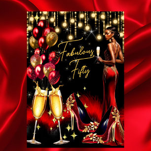 Fabulous Ethnic Birthday Red Champagne Dress Einladung