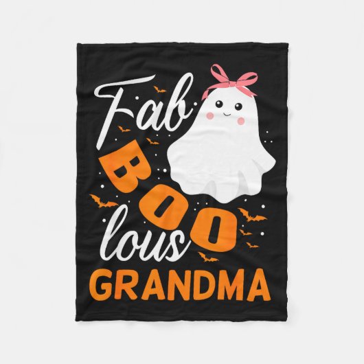 Fabulous Faboolous Grandma Ghost Halloween Fleecedecke (Vorderseite)