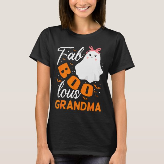 Fabulous Faboolous Grandma Ghost Halloween T-Shirt (Vorderseite)