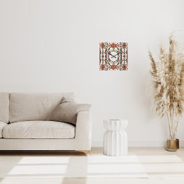 Fabulous Fall and Blue Quadratische Wanduhr