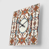 Fabulous Fall and Blue Quadratische Wanduhr (Winkel)