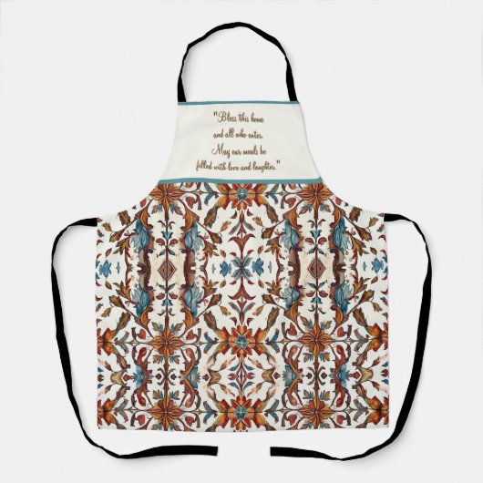 Fabulous Fall und Blue Customizable Schürze (Vorderseite)