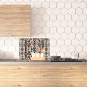 Fabulous Fall und Blue Lg Glass Schneidebrett