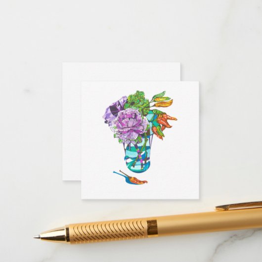 Fabulous Fall Vegetal Bouquet Begleitkarte (Vorderseite/Rückseite Beispiel)