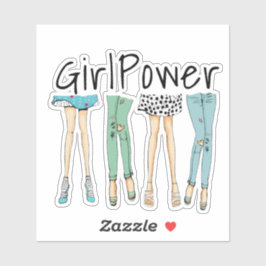 Fabulous Feet "Girl Power" Aufkleber