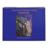 Fabulous Felines 2026 Cartoon Katzen Kalender (Titelbild)