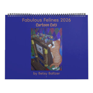Fabulous Felines 2026 Cartoon Katzen Kalender