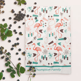 Fabulous Fifties Flamingos Geschirrtuch