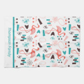 Fabulous Fifties Flamingos Geschirrtuch (Horizontal)