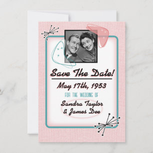 Fabulous Fifties Vintage Save The Date Karte