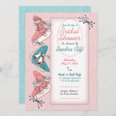 Fabulous Fifties Vintages Brautparty Einladung (Vorne/Hinten)