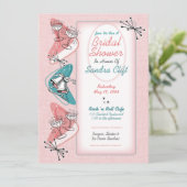 Fabulous Fifties Vintages Brautparty Einladung (Stehend Vorderseite)