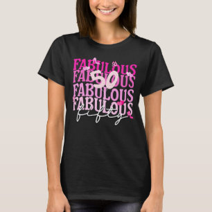 Fabulous Fifty Balloon Pink 50. Geburtstag T-Shirt