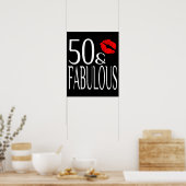 Fabulous Fifty Big 50 Geburtstag 50. Poster (Küche)