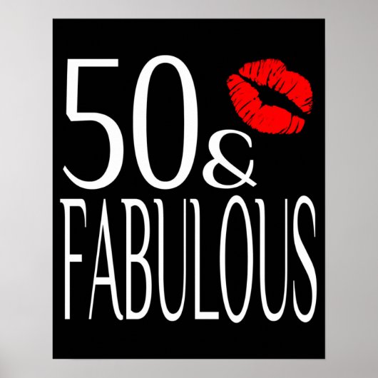 Fabulous Fifty Big 50 Geburtstag 50. Poster (Vorne)