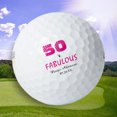 Fabulous Fifty Birthday Hers Personalisiert Golfball