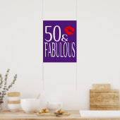 Fabulous Fifty Lila Poster (Küche)