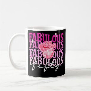 Fabulous Fifty Pink Cowgirl Disco 50. Geburtstag Kaffeetasse