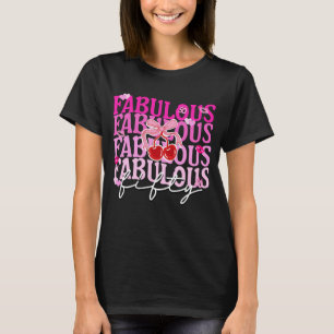 Fabulous Fifty Pink Gradient Cherry Bow Geburtstag T-Shirt