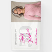 Fabulous Fifty Pink Script Feier Banner (Vertikal)