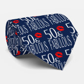 Fabulous Fifty Red Lips Krawatte (Gerollt)