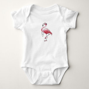 Fabulous Flamingo Baby Strampler