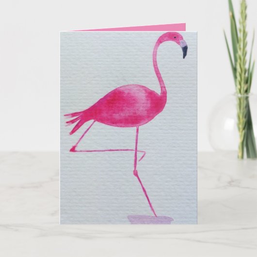 Fabulous flamingo Geburtstagskarte Karte (Vorderseite)