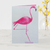 Fabulous flamingo Geburtstagskarte Karte (Gelbe Blume)