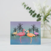 Fabulous Flamingos Postkarte (Stehend Vorderseite)