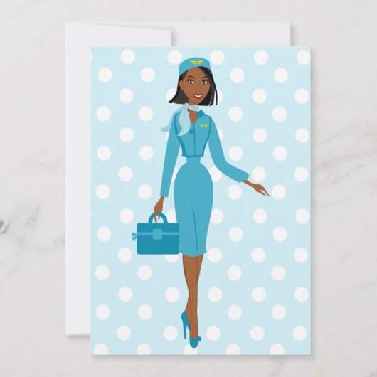 Fabulous Flight Attendant Einladung (Rückseite)