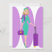 Fabulous Flight Attendant Einladung (Rückseite)