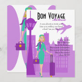 Fabulous Flight Attendant Einladung (Vorne/Hinten)