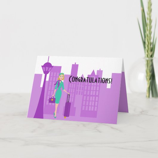 Fabulous Flight Attendant Karte (Vorderseite)