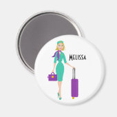 Fabulous Flight Attendant Magnet (Vorderseite/Rückseite)