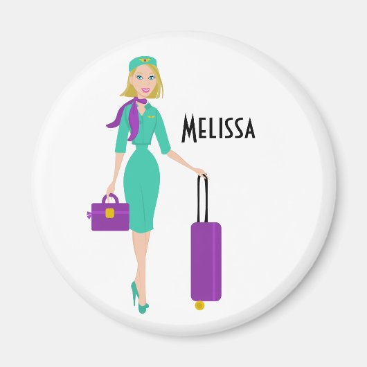 Fabulous Flight Attendant Magnet (Vorne)