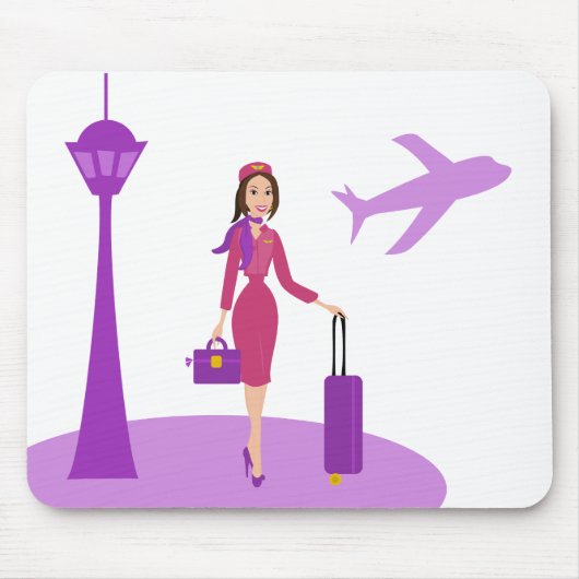 Fabulous Flight Attendant Mousepad (Vorne)