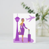 Fabulous Flight Attendant Postkarte (Stehend Vorderseite)