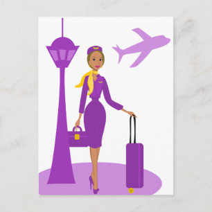 Fabulous Flight Attendant Postkarte