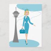 Fabulous Flight Attendant Postkarte (Vorderseite)