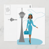 Fabulous Flight Attendant Postkarte (Vorne/Hinten)