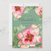 Fabulous Florals Garden Party Bridal Shower Einladung (Vorderseite)